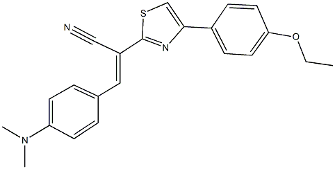 3-[4-(dimethylamino)phenyl]-2-[4-(4-ethoxyphenyl)-1,3-thiazol-2-yl]acrylonitrile Struktur