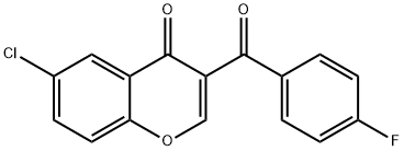 6-chloro-3-(4-fluorobenzoyl)-4H-chromen-4-one Struktur