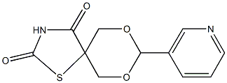 8-(3-pyridinyl)-7,9-dioxa-1-thia-3-azaspiro[4.5]decane-2,4-dione Struktur