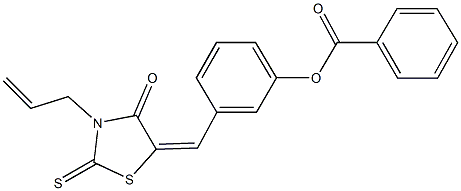 3-[(3-allyl-4-oxo-2-thioxo-1,3-thiazolidin-5-ylidene)methyl]phenyl benzoate Struktur