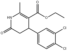 ethyl 4-(3,4-dichlorophenyl)-2-methyl-6-oxo-1,4,5,6-tetrahydro-3-pyridinecarboxylate Struktur