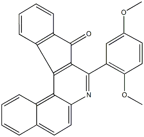 8-(2,5-dimethoxyphenyl)-9H-benzo[f]indeno[2,1-c]quinolin-9-one Struktur