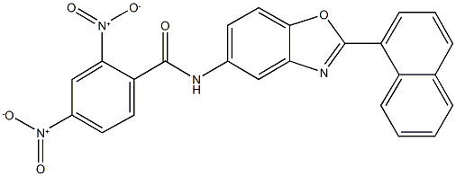 2,4-bisnitro-N-[2-(1-naphthyl)-1,3-benzoxazol-5-yl]benzamide Struktur