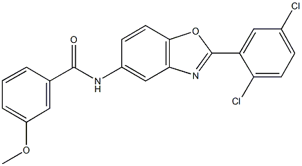 N-[2-(2,5-dichlorophenyl)-1,3-benzoxazol-5-yl]-3-methoxybenzamide Struktur