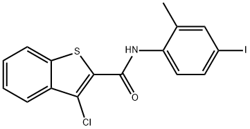 3-chloro-N-(4-iodo-2-methylphenyl)-1-benzothiophene-2-carboxamide Struktur