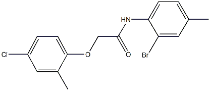 N-(2-bromo-4-methylphenyl)-2-(4-chloro-2-methylphenoxy)acetamide Struktur