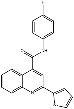 N-(4-fluorophenyl)-2-(2-thienyl)-4-quinolinecarboxamide Struktur