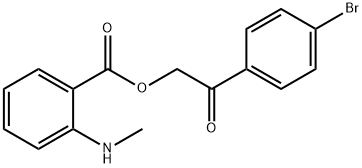 2-(4-bromophenyl)-2-oxoethyl 2-(methylamino)benzoate Struktur