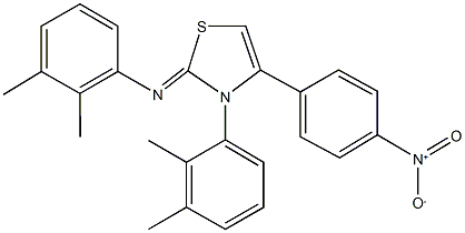 3-(2,3-dimethylphenyl)-2-[(2,3-dimethylphenyl)imino]-4-{4-nitrophenyl}-2,3-dihydro-1,3-thiazole Struktur