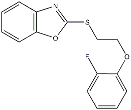 2-({2-[(2-fluorophenyl)oxy]ethyl}sulfanyl)-1,3-benzoxazole Struktur