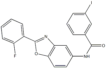 N-[2-(2-fluorophenyl)-1,3-benzoxazol-5-yl]-3-iodobenzamide Struktur