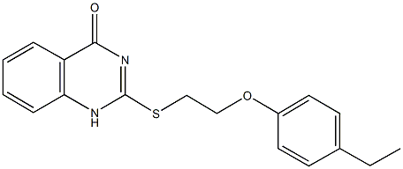 2-{[2-(4-ethylphenoxy)ethyl]sulfanyl}-4(1H)-quinazolinone Struktur