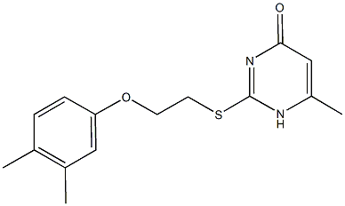 2-{[2-(3,4-dimethylphenoxy)ethyl]sulfanyl}-6-methyl-4(1H)-pyrimidinone Struktur