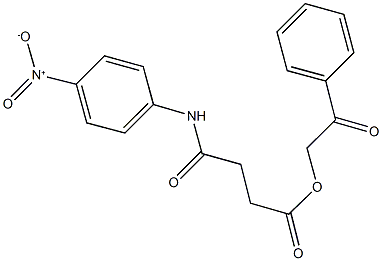 2-oxo-2-phenylethyl 4-{4-nitroanilino}-4-oxobutanoate Struktur