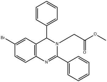 methyl (6-bromo-2,4-diphenyl-3(4H)-quinazolinyl)acetate Structure