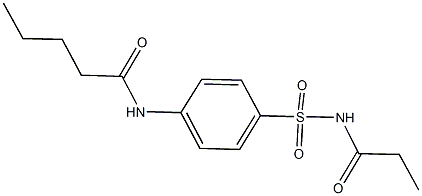 N-{4-[(propionylamino)sulfonyl]phenyl}pentanamide Struktur