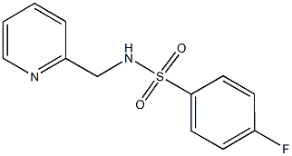 4-fluoro-N-(pyridin-2-ylmethyl)benzenesulfonamide Struktur