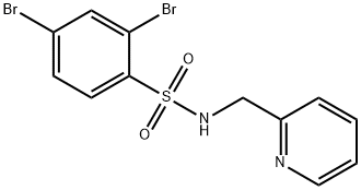 2,4-dibromo-N-(pyridin-2-ylmethyl)benzenesulfonamide Struktur