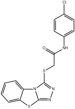 N-(4-chlorophenyl)-2-([1,2,4]triazolo[3,4-b][1,3]benzothiazol-3-ylsulfanyl)acetamide Struktur