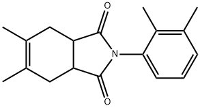 2-(2,3-dimethylphenyl)-5,6-dimethyl-3a,4,7,7a-tetrahydro-1H-isoindole-1,3(2H)-dione Struktur