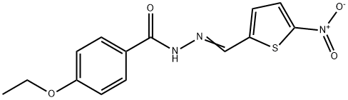 4-ethoxy-N'-({5-nitro-2-thienyl}methylene)benzohydrazide Struktur