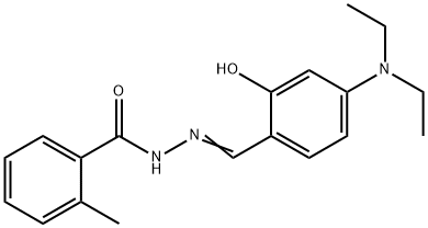 N'-[4-(diethylamino)-2-hydroxybenzylidene]-2-methylbenzohydrazide Struktur