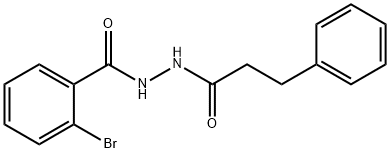 2-bromo-N'-(3-phenylpropanoyl)benzohydrazide Struktur