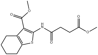 methyl 2-[(4-methoxy-4-oxobutanoyl)amino]-4,5,6,7-tetrahydro-1-benzothiophene-3-carboxylate Struktur