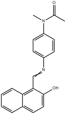 N-(4-{[(2-hydroxy-1-naphthyl)methylene]amino}phenyl)-N-methylacetamide Struktur