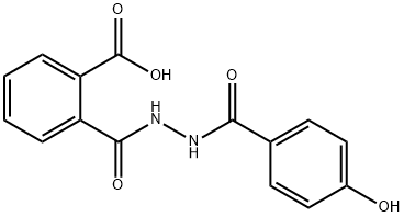 2-{[2-(4-hydroxybenzoyl)hydrazino]carbonyl}benzoic acid Struktur