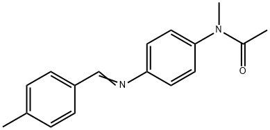 N-methyl-N-{4-[(4-methylbenzylidene)amino]phenyl}acetamide Struktur