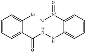 2-bromo-N'-{2-nitrophenyl}benzohydrazide Struktur