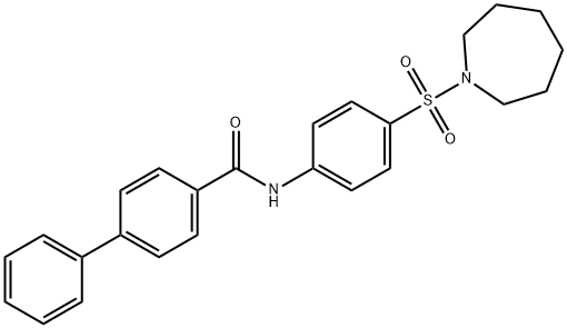 N-[4-(1-azepanylsulfonyl)phenyl][1,1'-biphenyl]-4-carboxamide Struktur