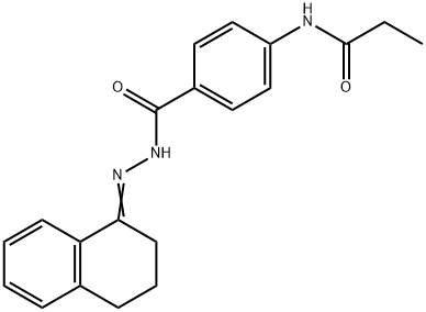 N-(4-{[2-(3,4-dihydro-1(2H)-naphthalenylidene)hydrazino]carbonyl}phenyl)propanamide Struktur