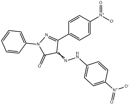 3-{4-nitrophenyl}-1-phenyl-1H-pyrazole-4,5-dione 4-({4-nitrophenyl}hydrazone) Struktur