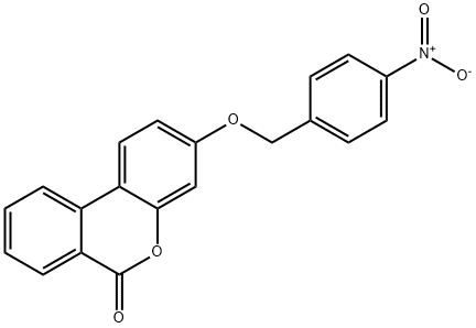 3-({4-nitrobenzyl}oxy)-6H-benzo[c]chromen-6-one Struktur