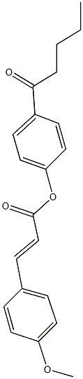 4-pentanoylphenyl 3-(4-methoxyphenyl)acrylate Struktur