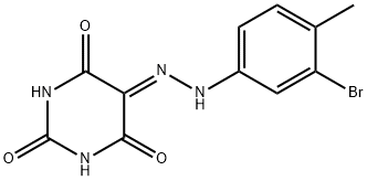 2,4,5,6(1H,3H)-pyrimidinetetrone 5-[(3-bromo-4-methylphenyl)hydrazone] Struktur