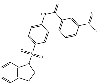 N-[4-(2,3-dihydro-1H-indol-1-ylsulfonyl)phenyl]-3-nitrobenzamide Struktur