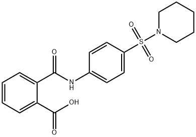 2-{[4-(1-piperidinylsulfonyl)anilino]carbonyl}benzoic acid Struktur