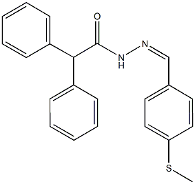 N'-[4-(methylsulfanyl)benzylidene]-2,2-diphenylacetohydrazide Struktur