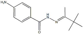 4-amino-N'-(1,2,2-trimethylpropylidene)benzohydrazide Struktur