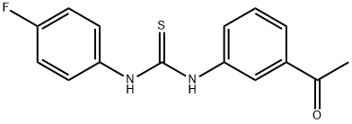 N-(3-acetylphenyl)-N'-(4-fluorophenyl)thiourea Struktur