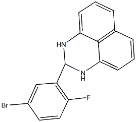 2-(5-bromo-2-fluorophenyl)-2,3-dihydro-1H-perimidine Struktur