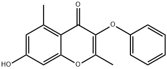 7-hydroxy-2,5-dimethyl-3-phenoxy-4H-chromen-4-one Struktur