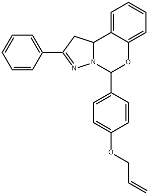 allyl 4-(2-phenyl-1,10b-dihydropyrazolo[1,5-c][1,3]benzoxazin-5-yl)phenyl ether Struktur