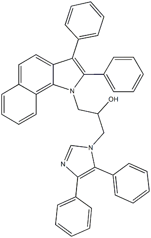 1-(2,3-diphenyl-1H-benzo[g]indol-1-yl)-3-(4,5-diphenyl-1H-imidazol-1-yl)-2-propanol Struktur