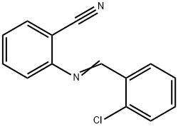 2-[(2-chlorobenzylidene)amino]benzonitrile Struktur