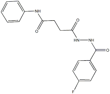 4-[2-(4-fluorobenzoyl)hydrazino]-4-oxo-N-phenylbutanamide Struktur