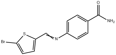 4-{[(5-bromo-2-thienyl)methylene]amino}benzamide Struktur